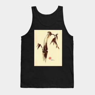 Here and Now - Zen dry brush painting of peace and joy Tank Top